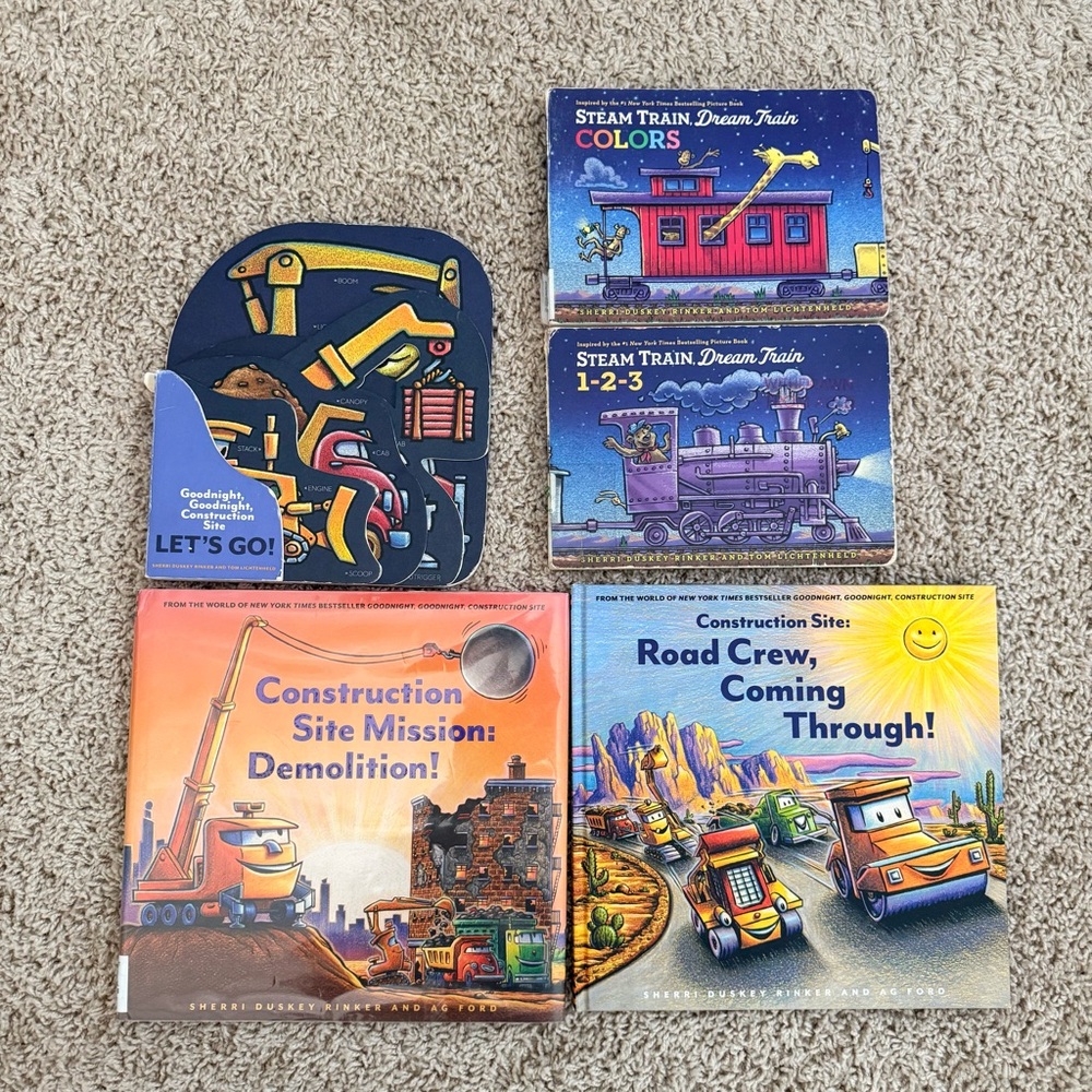 Construction Site Board Book Set - Lot of 5 Books
